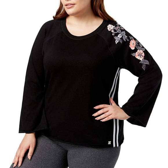 Calvin Klein Performance black floral sweaterπ·